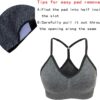 AKAMC Women's Cross Back Sport Bras,Adjustable Straps Padded Criss Cross Cropped Bras for Yoga Workout Fitness