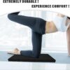 Yoga Knee Pad Cushion Yoga Mat Thick Kneeling Pads Support for Knees, Wrists Elbows, Non-Slip - Earth-Friendly Knee Pads for Yoga, Pilates, Floor Workouts - Knee Cushion, Black Yoga Mat, 24x12.2 Inch