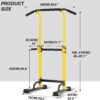 soges Power Tower Pull Up Bar Station, Free Standing Pull Up Rack Dip Station for Home Gym, Height Adjustable Home Strength Training Fitness Workout Equipment