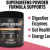 Super Greens Powder | Superfood to Support Digestive Enzymes and Bloating with 2 Billion Probiotics | Support Energy Levels & Gut Health | GMP Certified, Non-GMO | Tropical Fruit Refresher