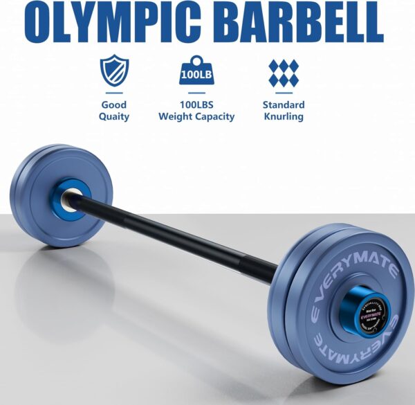 5LB Mini Barbell Bar Beginner Women Kid Bar Total Body Workout Weighted Bar, Resistance Band Bar, for Strength Training, for Youth Children New Weightlifting