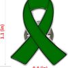25/50/100/200 pieces Green Ribbon Pin Mental Health Awareness Lapel Pins Green Ribbon Brooch Hope Pin for Charity Fundraiser Supplies Bulk