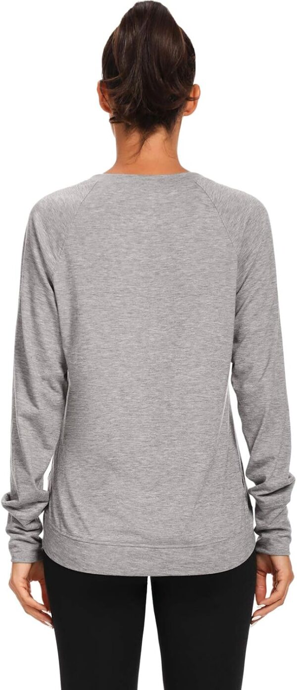 Muzniuer Womens Long Sleeve Workout Shirts-Long Sleeve Shirts for Women Yoga Sports Running Shirt Workout Top