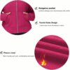 THE GYM PEOPLE Women's Full-Zip Up Hoodies Jacket Fleece Workout Crop Tops Sweatshirts with Pockets Thumb Hole