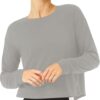 Bestisun Long Sleeve Workout Shirts Yoga Dance Tops Open Back Athletic Clothes for Women
