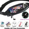 Slim Running Belt for Women Men,Runners Fanny Pack Phone Holder,Run Pouch Waist Belt for Workout Jogging,Money Belt Running Gear Accessories(Black)