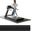 Treadmill Walking Pad Mat for Carpet Floors 84x36,1/4“Thick Treadmill Mat for Hardwood Floors,Mat for Under Treadmill/Exercise Bike on Carpet,Foldable Exercise Equipment Mat,Noise Shock Absorption