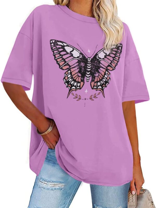 Womens Oversized Tshirt Graphic Tees Crew Neck Summer Short Sleeve Loose Fit Tops