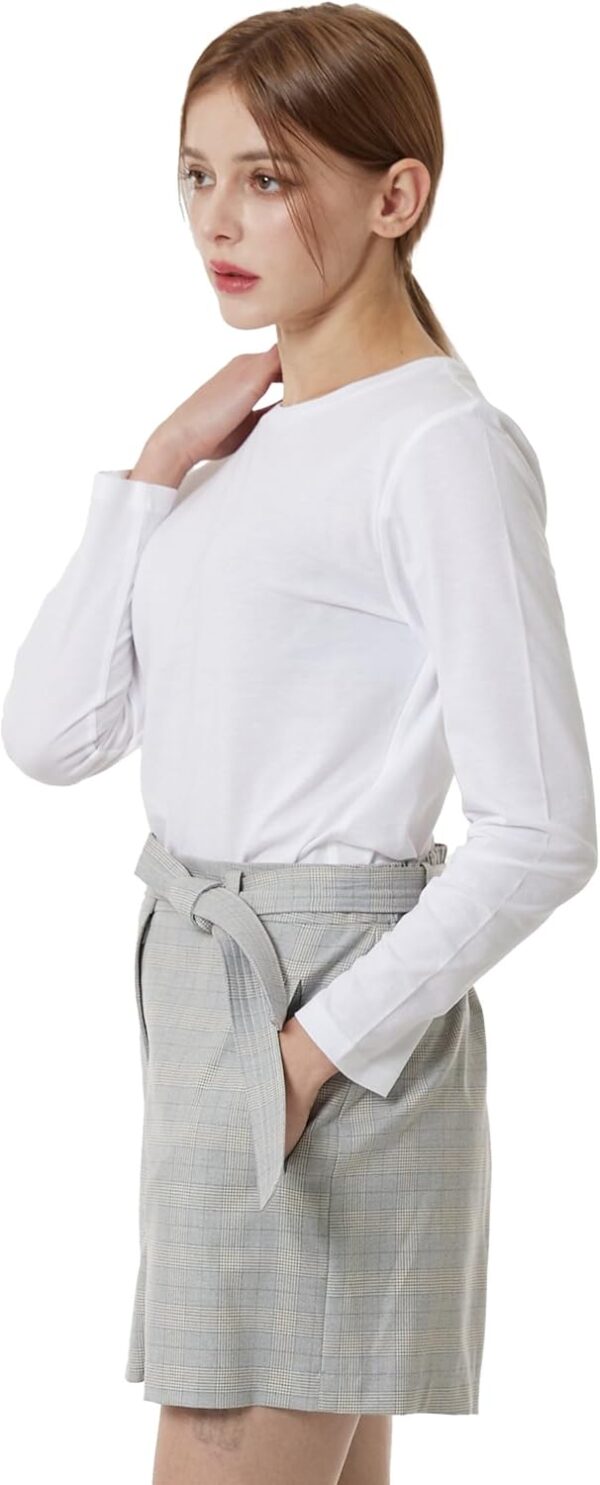 May You Be Women’s 100% Soft Cotton Crew Neck Long Sleeve T-Shirt (2-Pack,3-Pack)