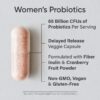 Sports Research Probiotics with Prebiotics & Cranberry | Women's Probiotic Blend with 65 Billion CFU at Expiration | Gluten Free, Non-GMO Verified & Vegan Certified (30 Count)