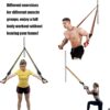 Adjustable Resistance Band Wall Anchor Space Saver Gym Resistance Bands Anchor Exercise Equipment with Rails, Cars and 10-150LBS Exercise Bands Set