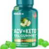 WELLUTION XXL Keto ACV Gummies: 1,000 mg, Sugar-Free, 60 Count, Aiding Digestion & Detox, Boosting Metabolism, Weight Loss Support, Apple-Flavored for Men & Women
