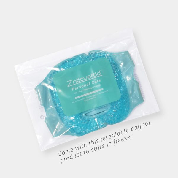 ZNÖCUETÖD Cold Face Eye Mask Ice Pack Reduce Face Puff, Dark Circles, Gel Beads Hot Heat Cold Compress Pack, Face SPA for Woman Sleeping, Pressure, Headaches, Skin Care, Post Laser Care[Blue]