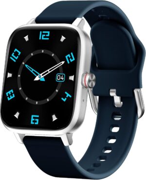 Luoba Smart Watches for Men, 1.69'' Answer/Make Call Android Smartwatch Activity Fitness Tracker with Heart Rate Sleep Monitor Calorie Step Counter Digital Fitness Watch Compatible Android iOS, Blue