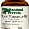 Standard Process Trace Minerals-B12 - Whole Food Spleen, Bone Health, Immune Support, Metabolism and Thyroid Support with Manganese, Kelp, Iodine, Copper, Vitamin B12, Zinc, and Iron - 90 Tablets
