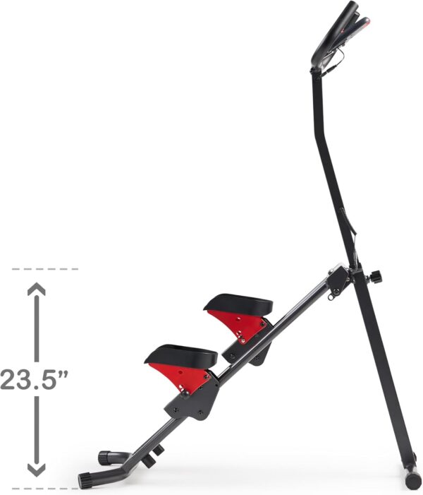 Sunny Health & Fitness Smart Foldable Cardio Stair Stepper Vertical Climber Exercise Machine for Home Workout with Long Extended Step Range 330 lbs Max Weight, Optional Connection w/Free SunnyFit App