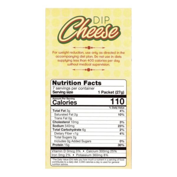 Nutmeg State Nutrition – High Protein Instant Soup Mix, Low Calorie, Low Fat, Low Carb, Ideal Protein Compatible, 7 Servings Per Box (Cheese Dip)