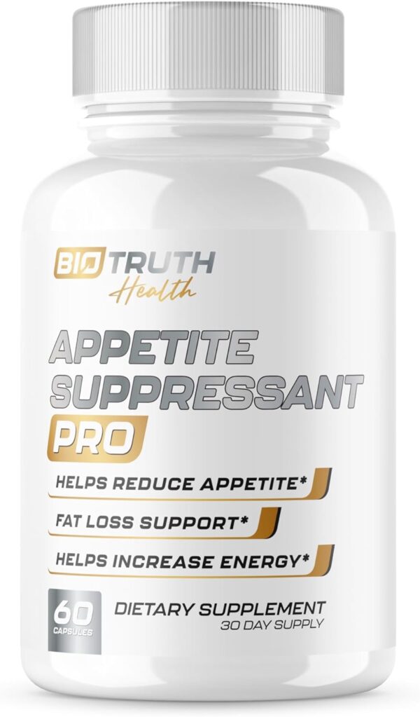 BioTruth Health | Best Appetite Suppressant for Weight Loss Pills for Women & Men | Fat Burner Supplement, Metabolism Booster, Carb Blocker | Extra Strength Diet Pills That Work Fast - 60 Capsules