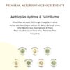 Qhemet Biologics Aethiopika Hydrate & Twist Butter - Frizz-Free Styling Butter Adds Flexible Definition to High & Low Porosity Hair - Smooth Edges, Soften & Flatten Locs, Twists & Braids (4.7 oz)