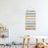 CHDITB Gentle Reminders Wooden Sign For Kids Room, 8pcs Positive Affirmations Wall Decor, Mental Health Wellbeing Art Therapy Office Sign, Reminding Hanging Art School Nursery Artwork
