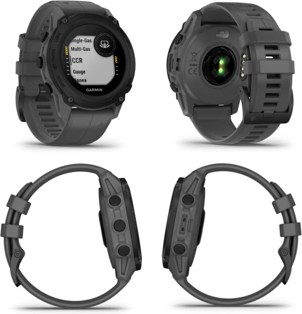 Wearable4U - Garmin Descent G1 Rugged Dive Computer, Multiple Dive Modes with Bundle (+White Earbuds, Slate Gray)