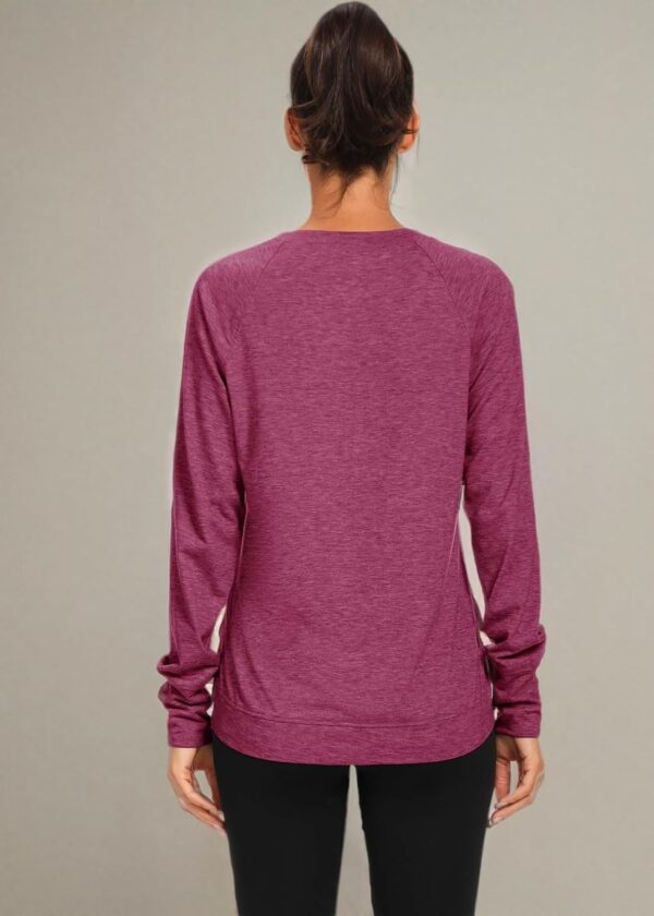 Muzniuer Womens Long Sleeve Workout Shirts-Long Sleeve Shirts for Women Yoga Sports Running Shirt Workout Top