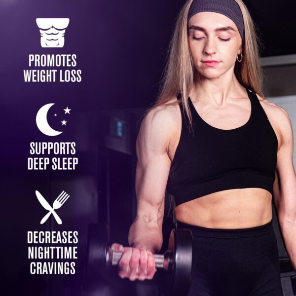 Jacked Factory Lean PM Night Time Fat Burner, Sleep Aid Supplement, & Appetite Suppressant for Men and Women - 60 Stimulant-Free Veggie Weight Loss Diet Pills