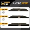 Rubber King Multi-Purpose Exercise Mat - 100% Recycled Thick Rubber Mat for Home Gym Flooring, Non-Slip, Low-Odor Durable Workout Mat for Indoor/Outdoor, Shoe-Friendly