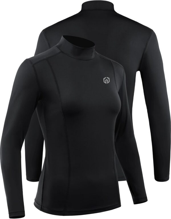 NELEUS Women's 3 Pack Athletic Compression Long Sleeve T Shirt Dry Fit