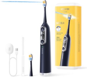 Soocas NEOS II - Electric Toothbrush with Water Flosser, Sonic Electric Toothbrush for Adults, Water Flosser for Teeth, Portable Cordless Oral Irrigator, 100% Plaque Removal, Dark Violet