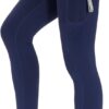 THE GYM PEOPLE Thick High Waist Yoga Pants with Pockets, Tummy Control Workout Running Yoga Leggings for Women