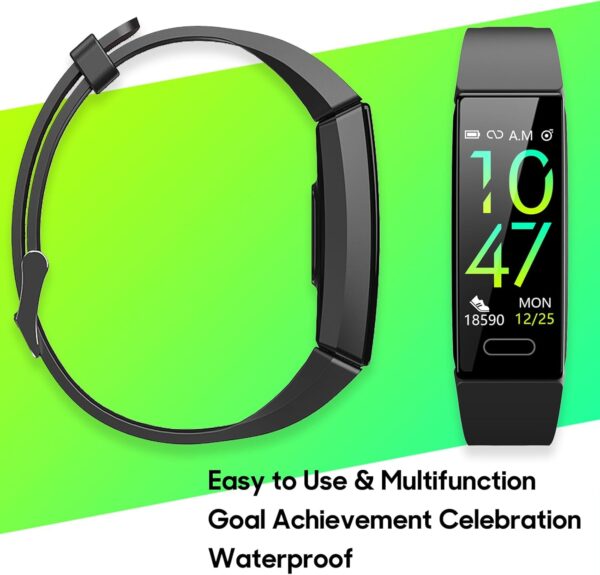 ZURURU Fitness Tracker with Blood Pressure Heart Rate Sleep Health Monitor for Men and Women, Upgraded Waterproof Activity Tracker Watch, Step Calorie Counter Pedometer