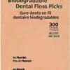 LILY & EDITH Plant Based Dental Floss Picks Adults and Kids 300 Counts, Fluoride-Free, Plant Based Straw Wheat, Earth Friend, Zero Waste Package, Shred Resistant (Unflavored)