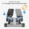 OLIXIS Mini Stepper with Resistance Bands, Twist Stair Steppers for Exercise at Home, Portable Full Body Workout Stepper Machine Adjustable Foot Stepper for Fitness