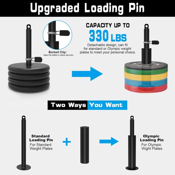 SERTT Weight Cable Pulley System Gym, Upgraded Cable Pulley Attachments for Gym LAT Pull Down, Biceps Curl, Tricep, Arm Workouts - Weight Pulley System Home Gym Add On Equipment