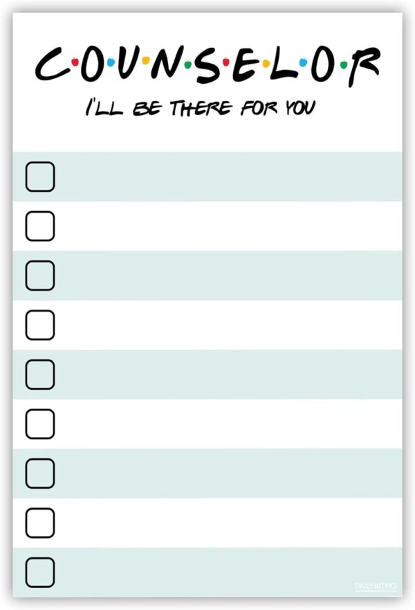 DAILY RITMO Counselor Gift - I'll Be There for You Sticky Notes | Psychologist & Mental Health Therapist List Notepad | School Counselor Appreciation Bulk Gifts for Women