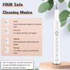Plaque Remover for Teeth, Electric Tooth Cleaner Tartar Remover for Teeth with LED Light,4 Modes Rechargeable Teeth Cleaning Kit with Dental Tools, 2 Replaceable Heads (White A)