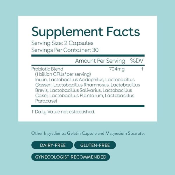 Love Wellness Good Girl Probiotics | Women's Vaginal Health Supplement | Vaginal Probiotics for Women pH Balance & Urinary Tract Health | Support Vaginal Odor & Flora | 60 Count