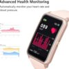 FITVII Fitness Tracker, Heart Rate Blood Pressure Monitor Activity Tracker, 1.57'' Touch Screen Calorie Step Counter IP68 Waterproof Watch with Weather Sleep Monitor Music Control for Women Men Kids