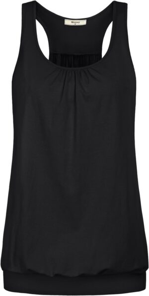 Miusey Womens Sleeveless Round Neck Loose Fit Racerback Yoga Tank Top