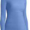 Womens Long Sleeve Workout Tops Slim-Fit Yoga Top Quick Dry Running Athletic Shirt High Stretch