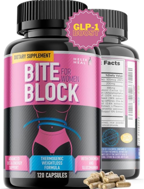 GLP-1 Supplement Weight Loss Diet Pills That Work Fast for Women - Appetite Suppressant for Weight Loss Women w/Chromium Picolinate & Glucomannan | 120 Capsules - 2-Month Supply