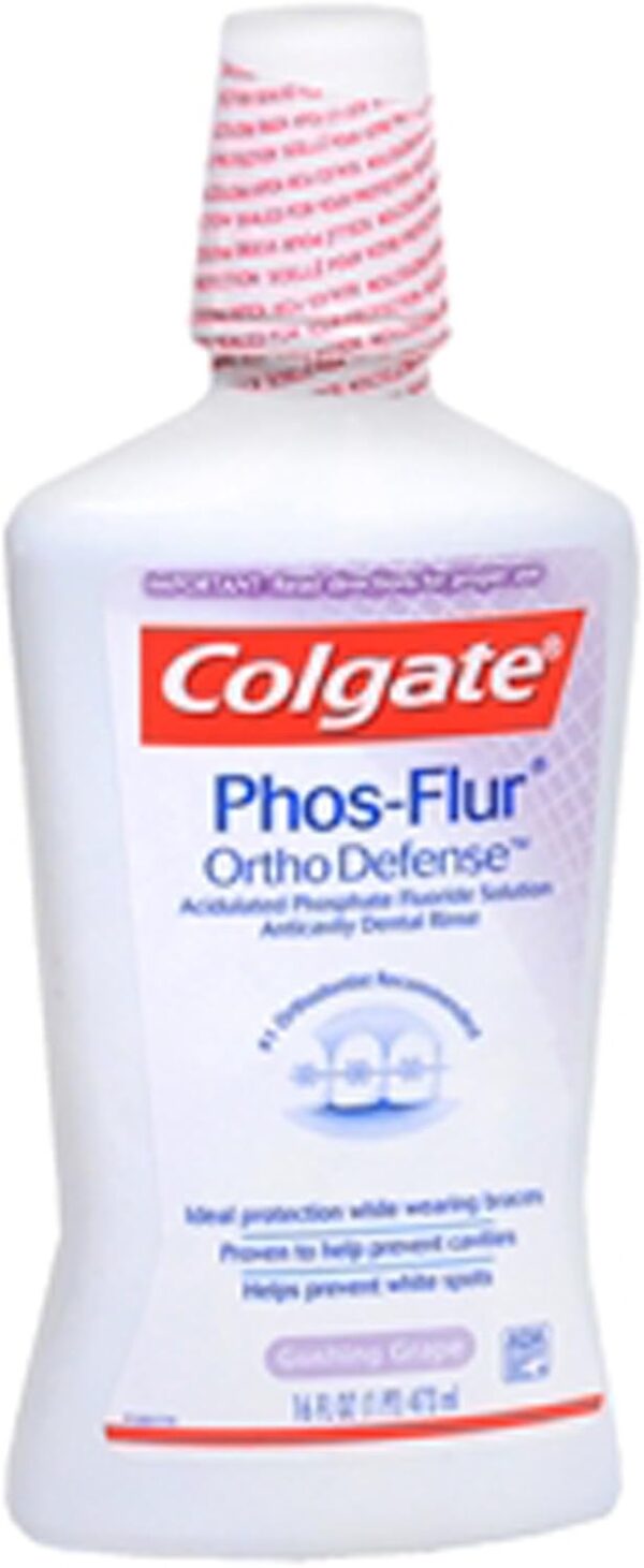Colgate Phos-Flur Anti-Cavity Fluoride Rinse, Gushing Grape, 16.9 Fluid Ounce