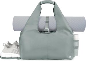 sportsnew Yoga Gym Bags for Women with Shoes Compartment & Wet Dry Storage Pockets & Adjustable Yoga Mat Holder, Patent Pending