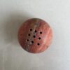 9 Holes Handmade Natural Marble Round Incense Burner Holder for Meditation Decorative Room/Kitchen/Coffee Shop (Red Travertine)