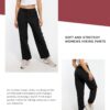 Women's Hiking Cargo Pants Quick Dry Lightweight Joggers with Multiple Zipper Pockets Adjustable Cuffs for Travel