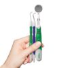 GUM Oral Care Dental Cleaning Kit, Dental Mirror with Light, Explorer Pick, and Dental Scaler, Professional Quality Stainless Steel Dental Tools, Easy-Grip Handle (Pack of 1)