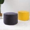 DASHADAO Round Solid Color Pouf Ottoman,Removable Stuffed Floor Cushion,Cotton Meditation Cushion Yoga Pillow,Soft Foot Rest Foot Stool,Kids Bean Bag Living Bedroom(Size:40x40x30cm(16x16x12