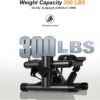 61ej0EIrlL._AC_SL1500_.jpg Steppers for Exercise at Home, Mini Stair Stepper with Resistance Bands Workout Equipment Up to 300LBS Loading Capacity, Hydraulic Fitness Stepper with LCD Monitor