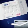 Oral-B iO Gentle Care Electric Toothbrush Head, Twisted & Angled Bristles for Deeper Plaque Removal, Pack of 4 Toothbrush Heads, Suitable for Mailbox, White